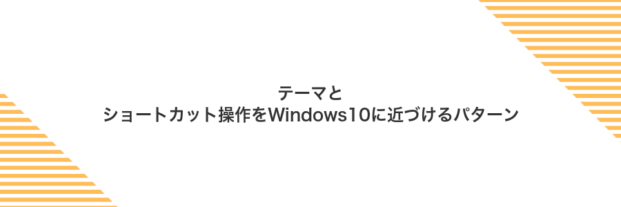 テーマとショートカット操作をWindows10に近づけるパターン