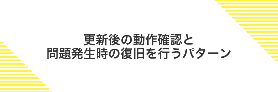 更新後の動作確認と問題発生時の復旧を行うパターン