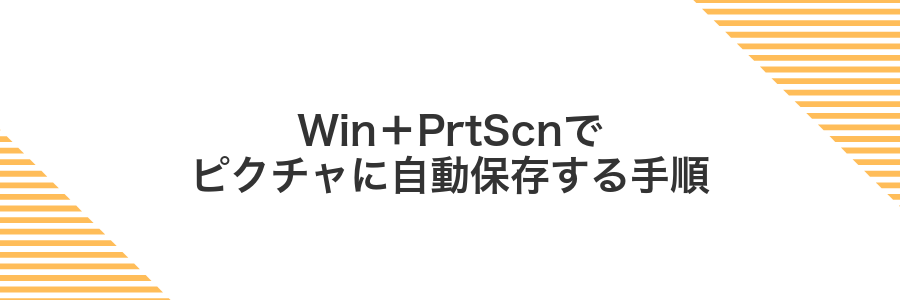Win＋PrtScnでピクチャに自動保存する手順