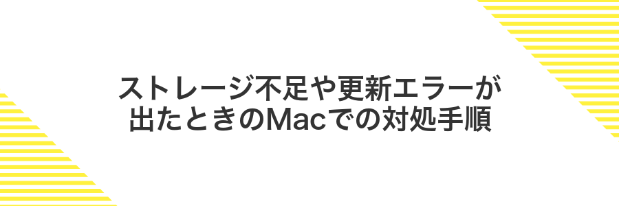 ストレージ不足や更新エラーが出たときのMacでの対処手順