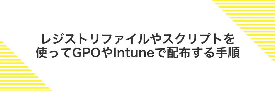 レジストリファイルやスクリプトを使ってGPOやIntuneで配布する手順