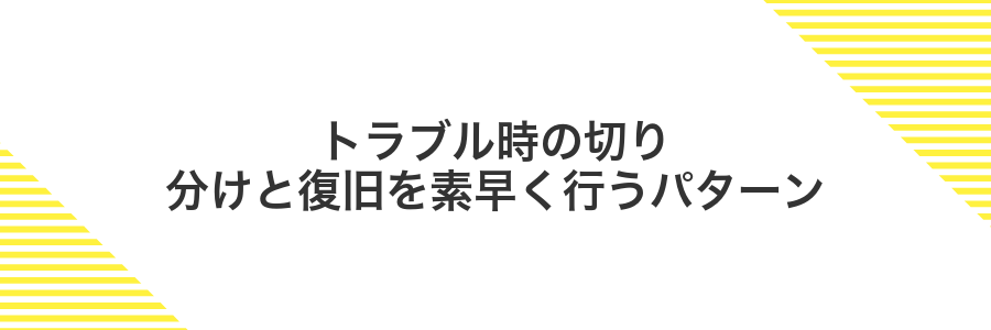 トラブル時の切り分けと復旧を素早く行うパターン