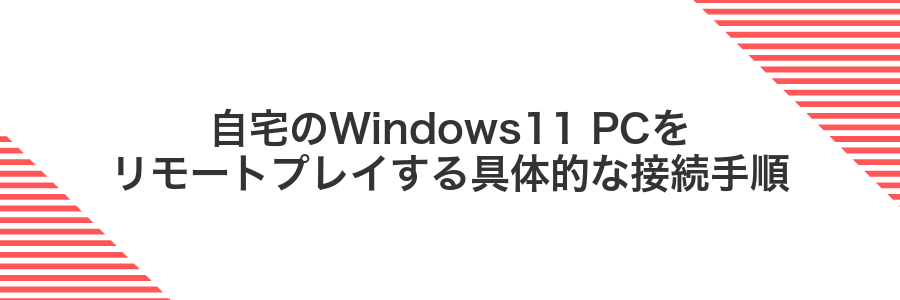自宅のWindows11 PCをリモートプレイする具体的な接続手順
