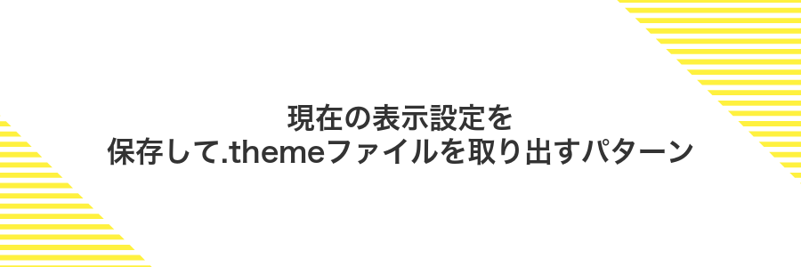 現在の表示設定を保存して.themeファイルを取り出すパターン