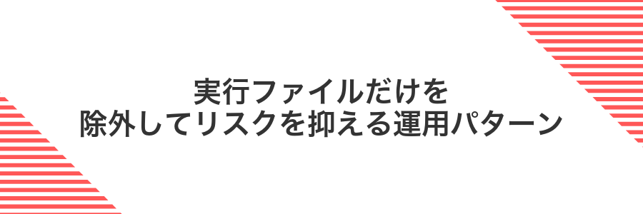 実行ファイルだけを除外してリスクを抑える運用パターン