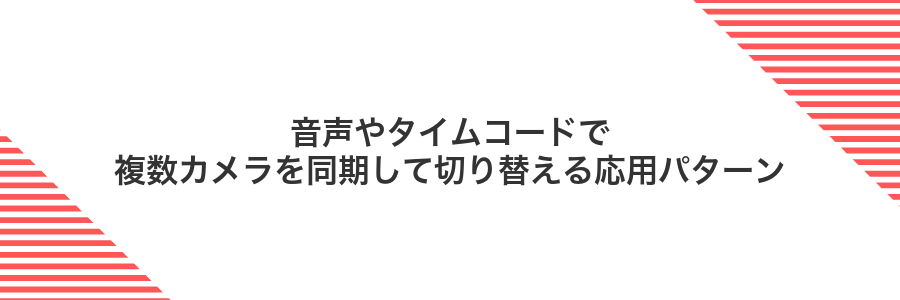 音声やタイムコードで複数カメラを同期して切り替える応用パターン