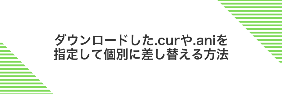ダウンロードした.curや.aniを指定して個別に差し替える方法