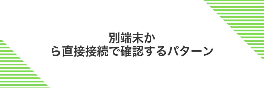 別端末から直接接続で確認するパターン