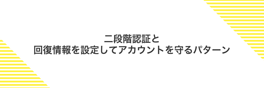 二段階認証と回復情報を設定してアカウントを守るパターン
