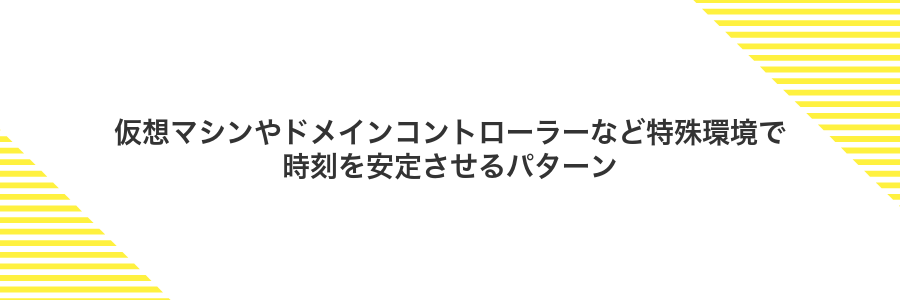 仮想マシンやドメインコントローラーなど特殊環境で時刻を安定させるパターン