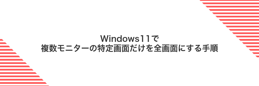 Windows11で複数モニターの特定画面だけを全画面にする手順