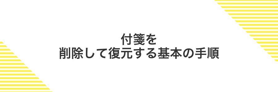 付箋を削除して復元する基本の手順