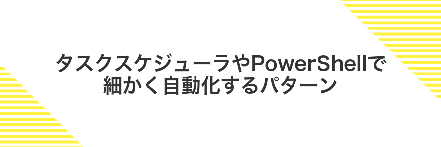 タスクスケジューラやPowerShellで細かく自動化するパターン
