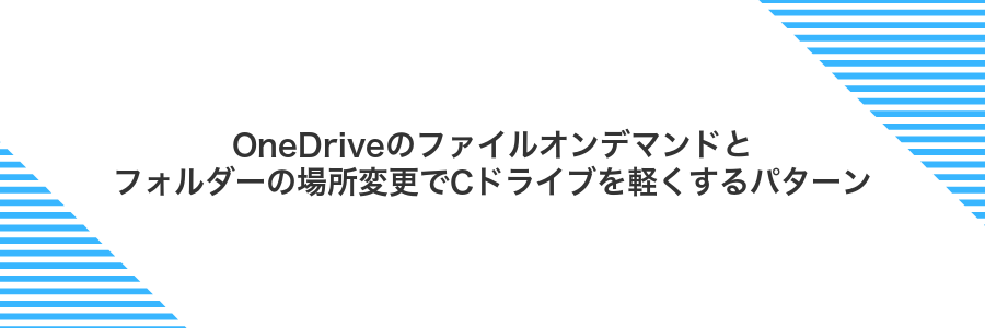 OneDriveのファイルオンデマンドとフォルダーの場所変更でCドライブを軽くするパターン