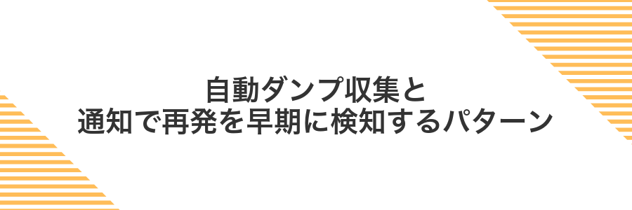 自動ダンプ収集と通知で再発を早期に検知するパターン