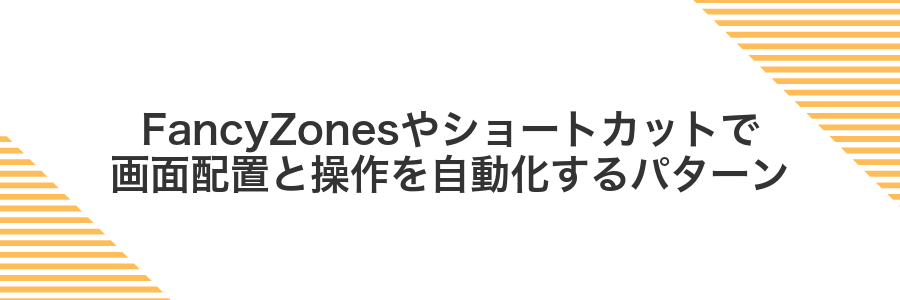 FancyZonesやショートカットで画面配置と操作を自動化するパターン