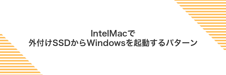 IntelMacで外付けSSDからWindowsを起動するパターン