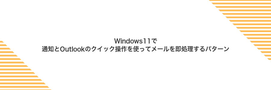 Windows11で通知とOutlookのクイック操作を使ってメールを即処理するパターン