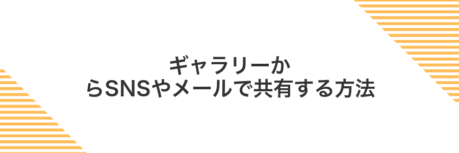 ギャラリーからSNSやメールで共有する方法