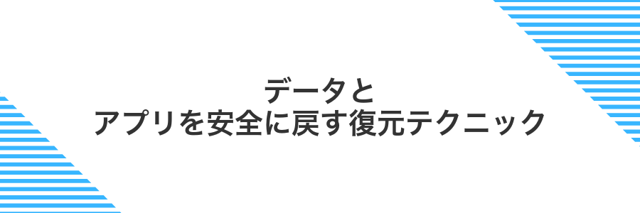 データとアプリを安全に戻す復元テクニック
