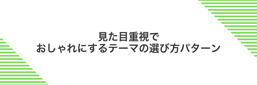 見た目重視でおしゃれにするテーマの選び方パターン