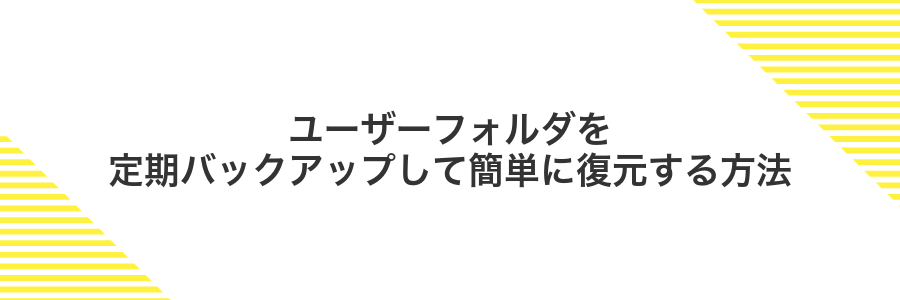 ユーザーフォルダを定期バックアップして簡単に復元する方法