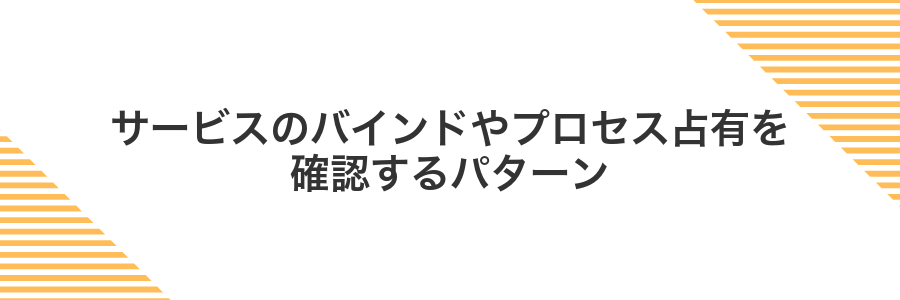 サービスのバインドやプロセス占有を確認するパターン