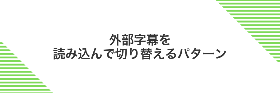 外部字幕を読み込んで切り替えるパターン