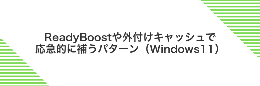ReadyBoostや外付けキャッシュで応急的に補うパターン（Windows11）