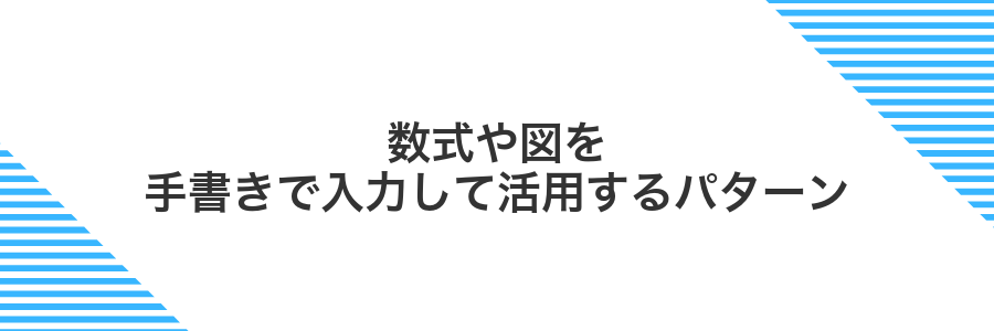 数式や図を手書きで入力して活用するパターン
