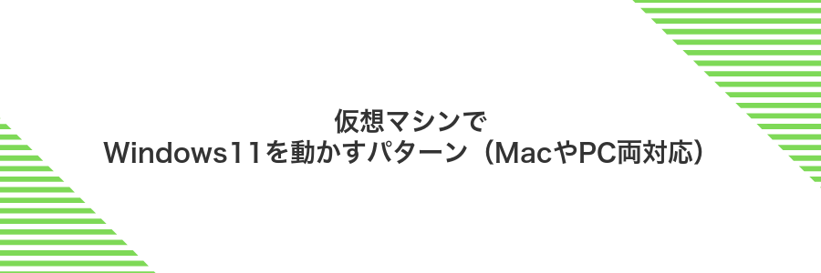 仮想マシンでWindows11を動かすパターン(MacやPC両対応)