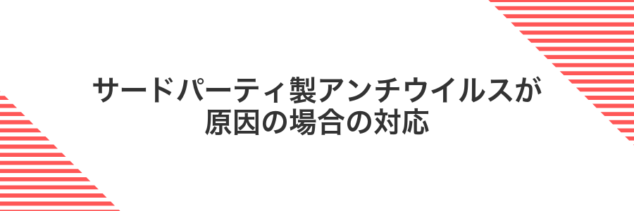 サードパーティ製アンチウイルスが原因の場合の対応