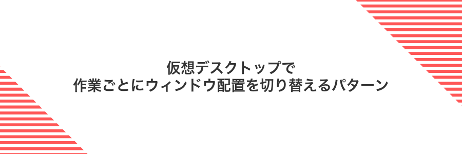 仮想デスクトップで作業ごとにウィンドウ配置を切り替えるパターン