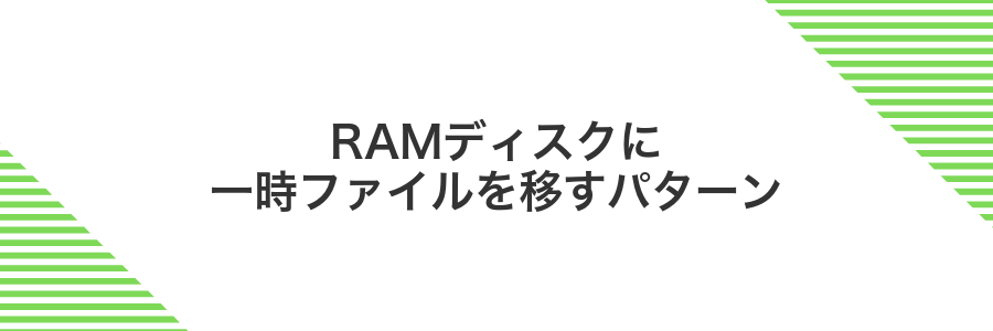 RAMディスクに一時ファイルを移すパターン