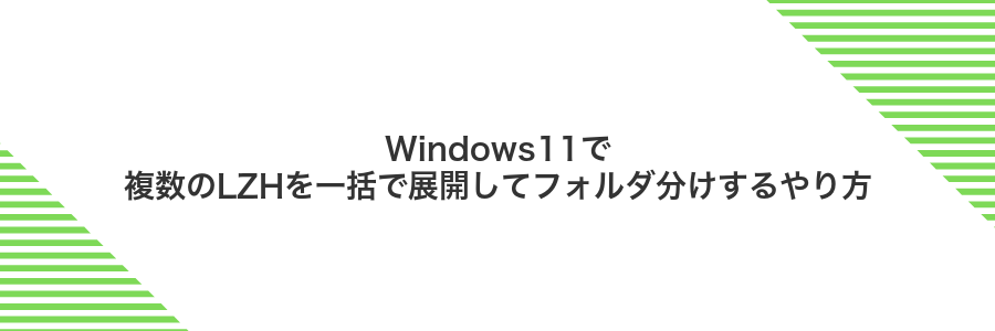 Windows11で複数のLZHを一括で展開してフォルダ分けするやり方