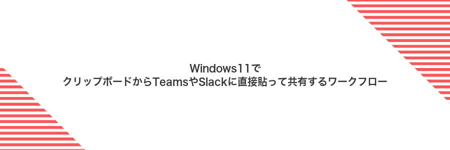 Windows11でクリップボードからTeamsやSlackに直接貼って共有するワークフロー
