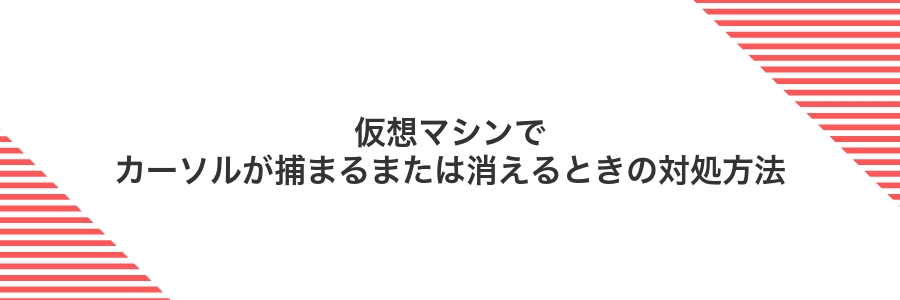 仮想マシンでカーソルが捕まるまたは消えるときの対処方法