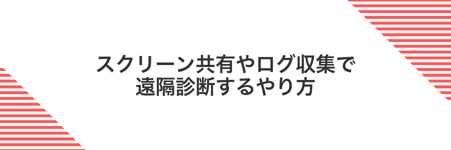 スクリーン共有やログ収集で遠隔診断するやり方