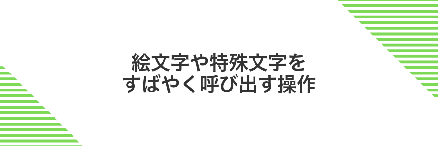 絵文字や特殊文字をすばやく呼び出す操作