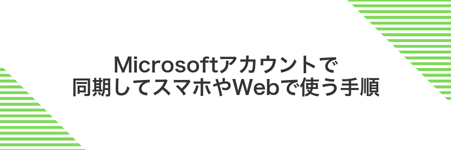 Microsoftアカウントで同期してスマホやWebで使う手順