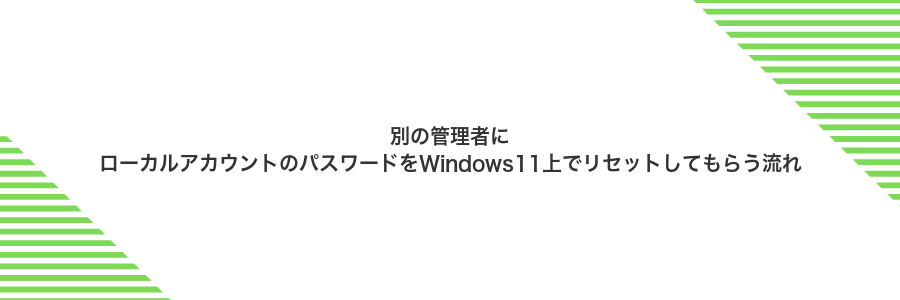 別の管理者にローカルアカウントのパスワードをWindows11上でリセットしてもらう流れ