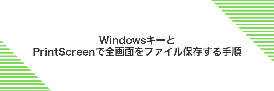 WindowsキーとPrintScreenで全画面をファイル保存する手順
