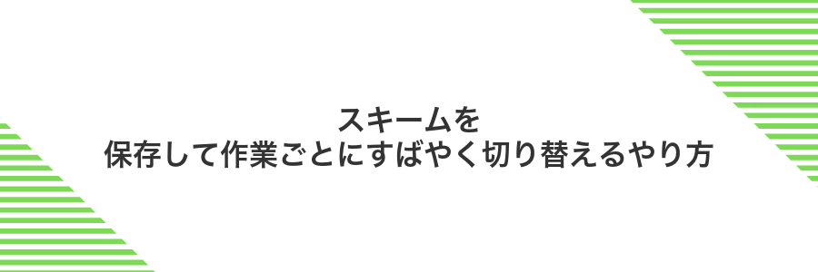 スキームを保存して作業ごとにすばやく切り替えるやり方